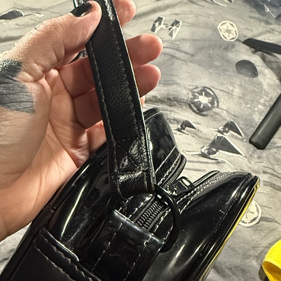 LOVE PAIN AND STITCHES HANDMADE POSION HEART BLACK ON BLACK CROSSBODY OG!! - Picture 12 of 14